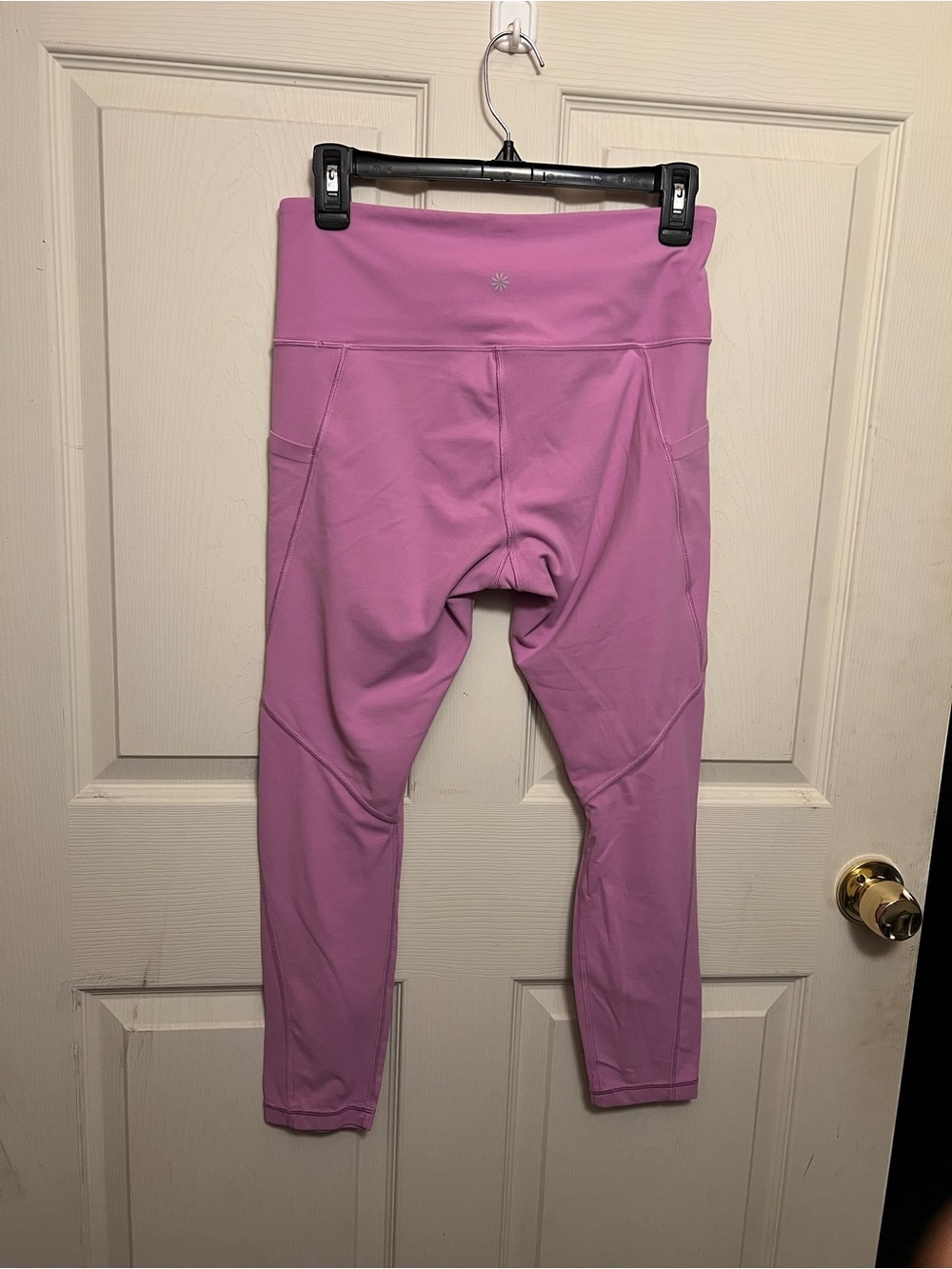 Athleta Mauve Capri High-Waist Leggings with Side Pockets - Picture 2 of 4